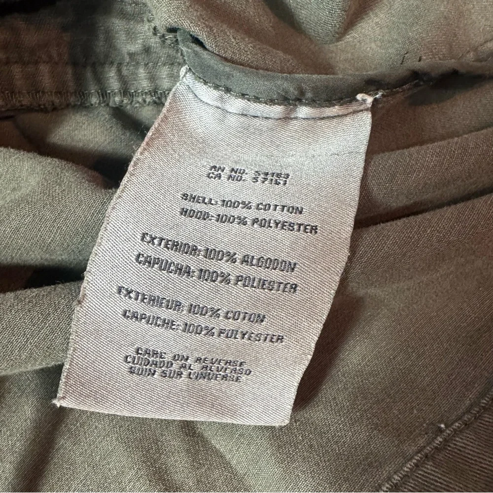 Vintage Levis Women’s Sz Olive Green Cotton Military Field Jacket Utility Coat - Picture 7 of 9